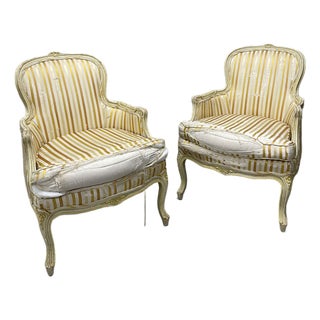 Vintage Set of French Provincial Style Armchairs For Sale