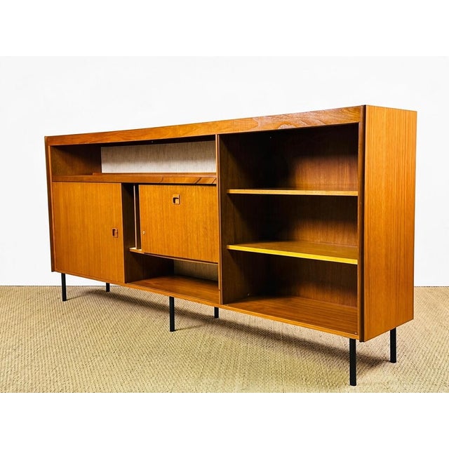Tall Scandinavian Teak Sideboard, 1960s For Sale - Image 14 of 17