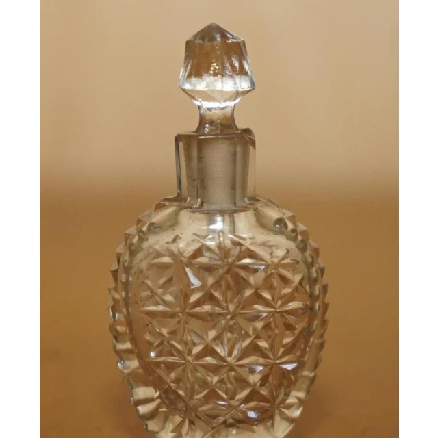 1920s Antique French Cut Glass Crystal Collectable Dressing Table Perfume Bottle, 1920 For Sale - Image 5 of 12