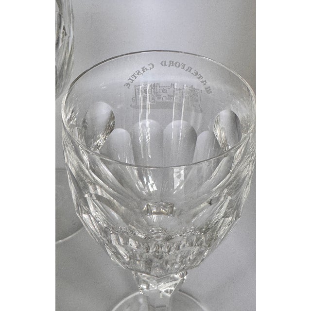 Traditional Late 20th Century Waterford Curraghmore Water & Wine Goblets - A Pair For Sale - Image 3 of 13