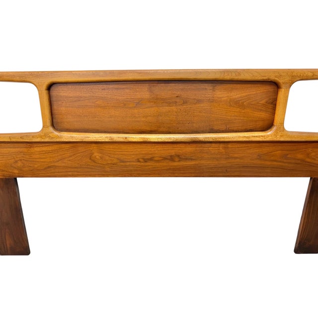 1960s Mid-Century Modern Lane King Size Walnut Headboard For Sale - Image 5 of 7