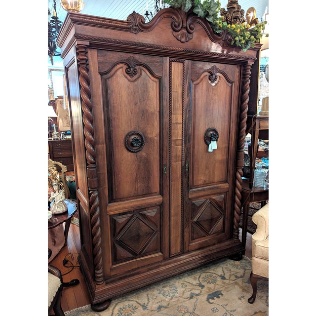 Antique Spanish Armoire For Sale - Image 11 of 12