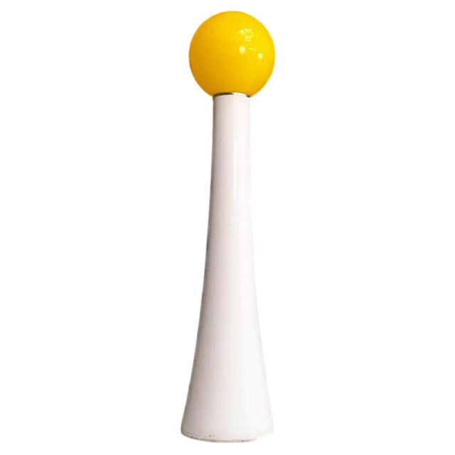Modern Italian Yellow Glass Floor Lamp by Annig Sarian for Kartell, 1970s For Sale