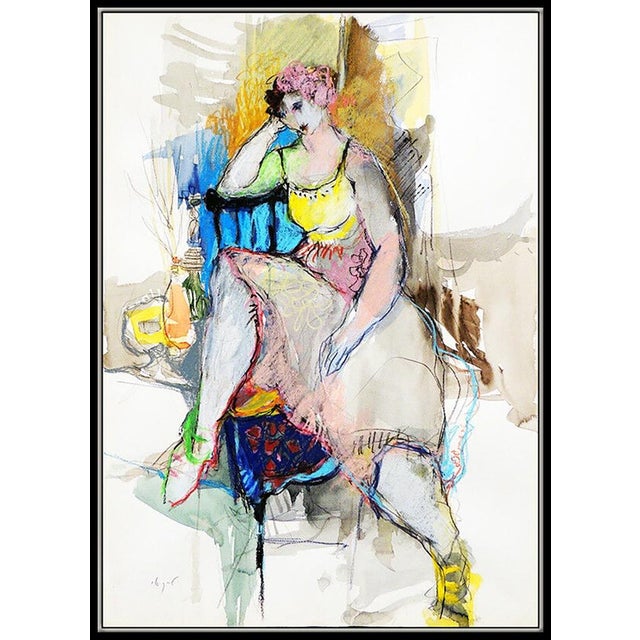 Post Impressionist Late 20th Century Resting the Mind, Itzchak Tarkay For Sale - Image 3 of 6