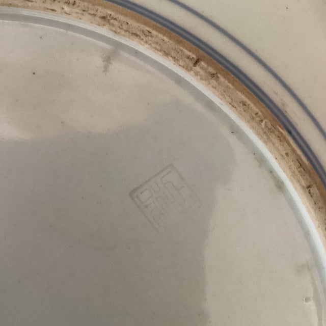 Antique Japanese Imari Porcelain Hand Painted Platter/Charger With Makers Mark For Sale In Chicago - Image 6 of 12