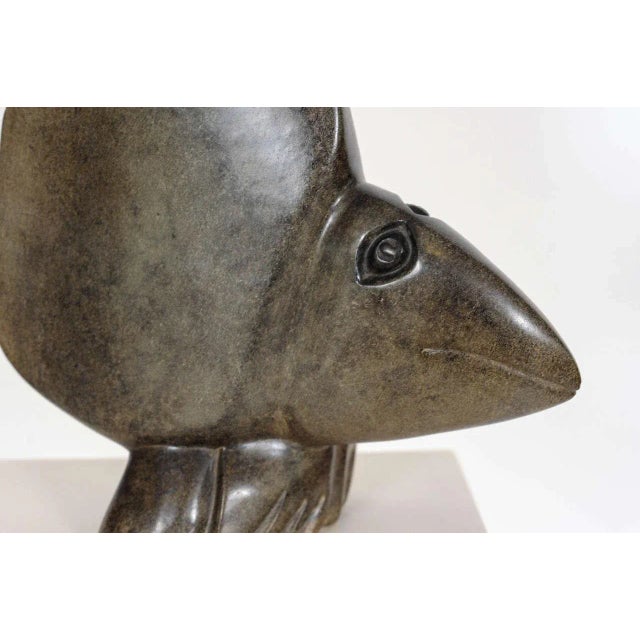 Stone Stone Sculpture on Pedestal by David Bangura, 1990s For Sale - Image 7 of 8
