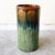 Boho Chic Green & Orange Floral Glazed Clay Floor Vase For Sale - Image 10 of 10