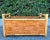 Vintage long rectangular bamboo planter with Woven Rattan. Planter opening 18.5” x 8.5”