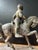 Industrial Vintage Italian Bronze Sec. XV Medieval Knight Horse Sculpture, 1950s For Sale - Image 3 of 7