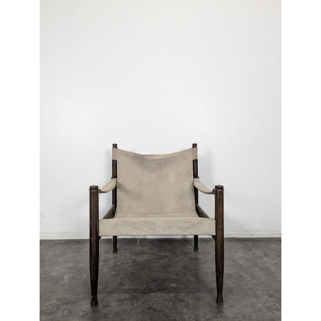 Danish Safari Armchairs by Erik Worts for Niels Eilersen, Set of 2 For Sale - Image 3 of 8
