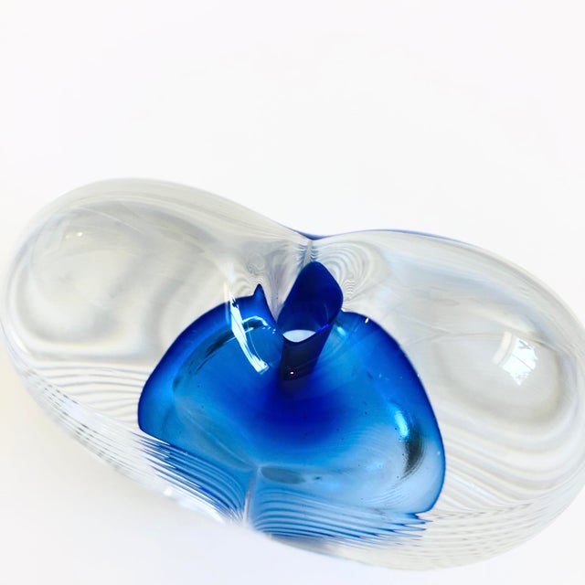 Late 20th Century Zellique Art Glass Heart Bud Vase For Sale - Image 5 of 8