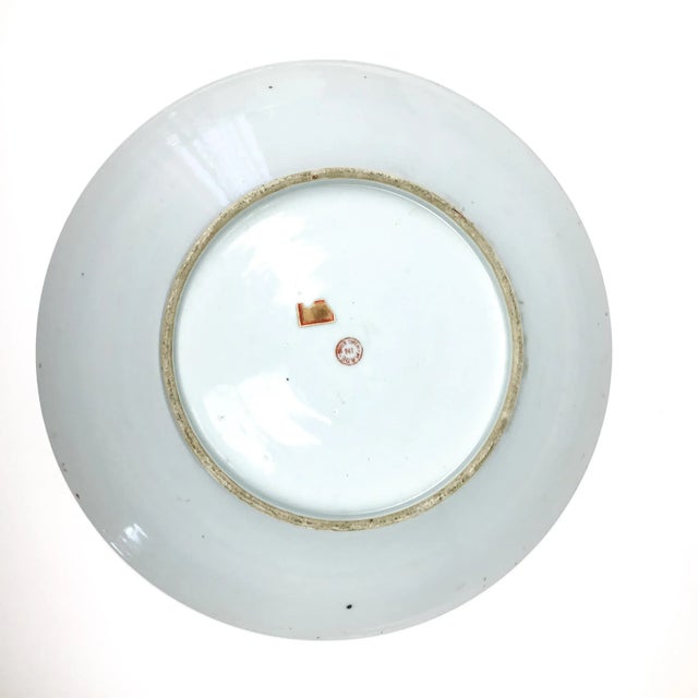 1950s XL Charger Hand Painted and Fired in Hong Kong For Sale - Image 9 of 12