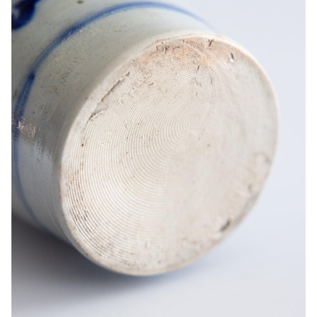 Blue Antique Westerwald German Salt Glazed Stoneware Crock For Sale - Image 8 of 9