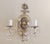 Pair of 2 lights, Silver sconces with crystal prisms. They are in mint condition.