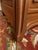 A four-drawer Art Nouveau chest of drawers, crafted from solid mahogany, circa 1900-1910. The top is red marble veined...
