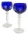 Lead Crystal Wine Glasses from Annahütte, 1950s, Set of 2 For Sale