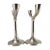Metal Crate & Barrel Danish Modern Candelabras in Silver Minimalist, Brutalist 9.5" For Sale - Image 7 of 11
