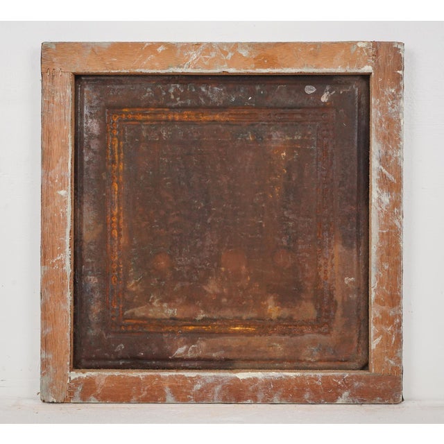 Wood Hand Painted Bird House Tin Ceiling Wall Panel For Sale - Image 7 of 7