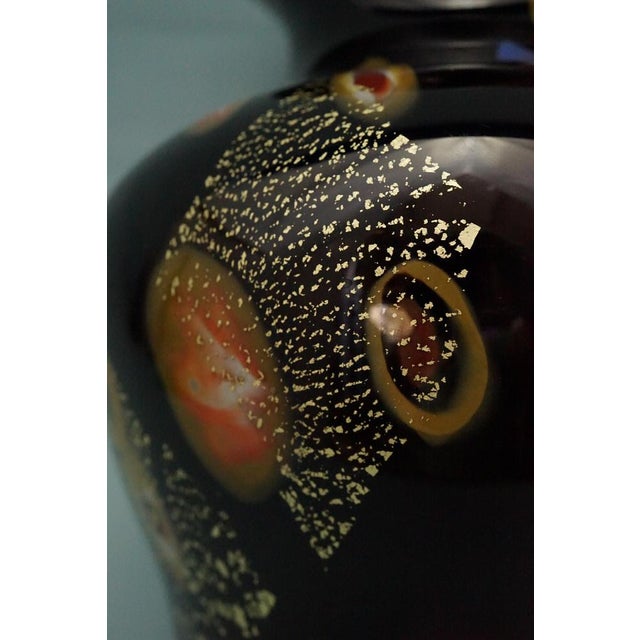 Black Vase in Submerged Glass with Murrine and Gold Leaf by Louis Comfort Tiffany, USA, 1900s For Sale - Image 12 of 18