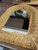 Vintage MCM Wicker Wall Mirror For Sale - Image 4 of 5