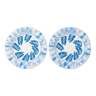 Vintage Marie Daâge Hand-Painted Limoges Porcelain Dinner Plates - a Pair For Sale