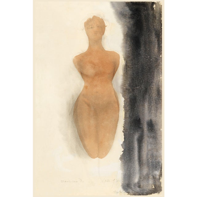 1900s Origin of the Greek Vase Vintage Nude Figure Art Print by Auguste Rodin - 20" X 30" For Sale