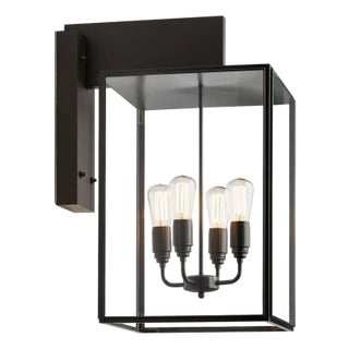 Tekna Ilford Large-C Wall Light With Dark Bronze Finish and Clear Glass For Sale