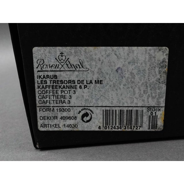 Mid 20th Century Versace Rosenthal Germany Les Tresors De La Mer Lidded Coffee Pot New With Box For Sale - Image 10 of 11