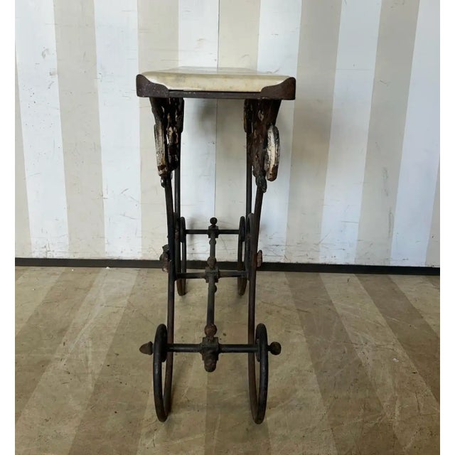 Black 19th Century Narrow Marble Top "Bakers" Console For Sale - Image 8 of 8