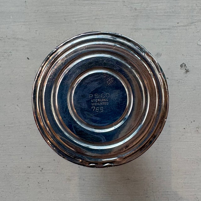 Metal Mid 20th Century Pair of Sterling Silver Vases For Sale - Image 7 of 8