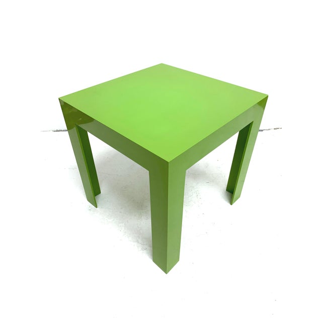 Syroco Lime Green Modular Parsons End Table Chairish