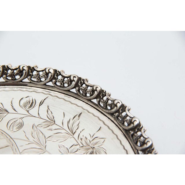 Silver Circular Ticket Box with Grate, in Good conditions.