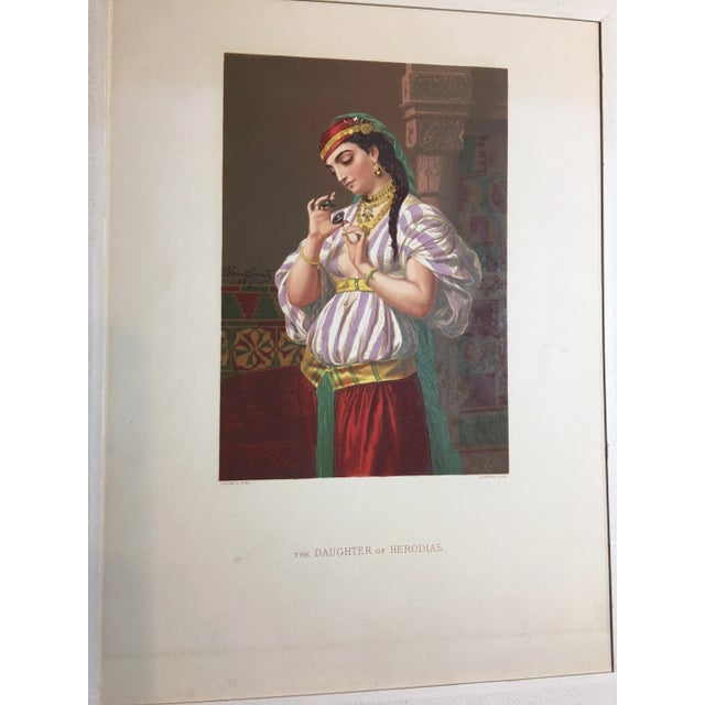Realism Emile Vernet Lecomte Daughter of Herodias Lithograph For Sale - Image 3 of 12