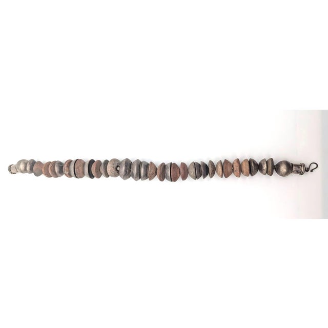 Vintage Silver & Stone Beaded Choker Necklace For Sale - Image 4 of 9