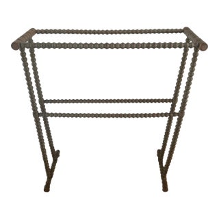 Antique French Country Wood Stick and Ball Herb Drying Rack For Sale