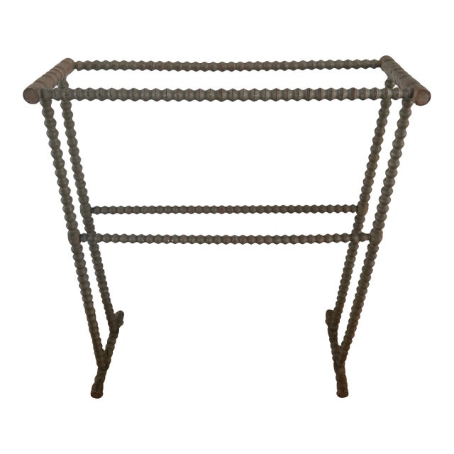Antique French Country Wood Stick and Ball Herb Drying Rack For Sale