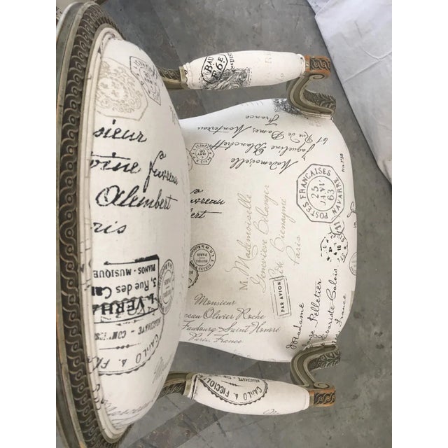 French Antique Painted Armchairs - a Pair For Sale - Image 9 of 13