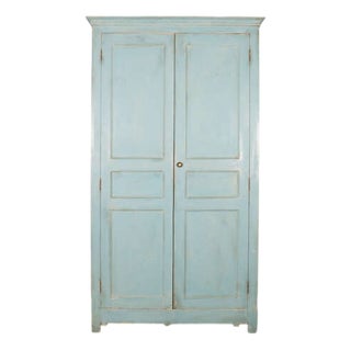 French Painted Linen Cupboard, 1840s For Sale