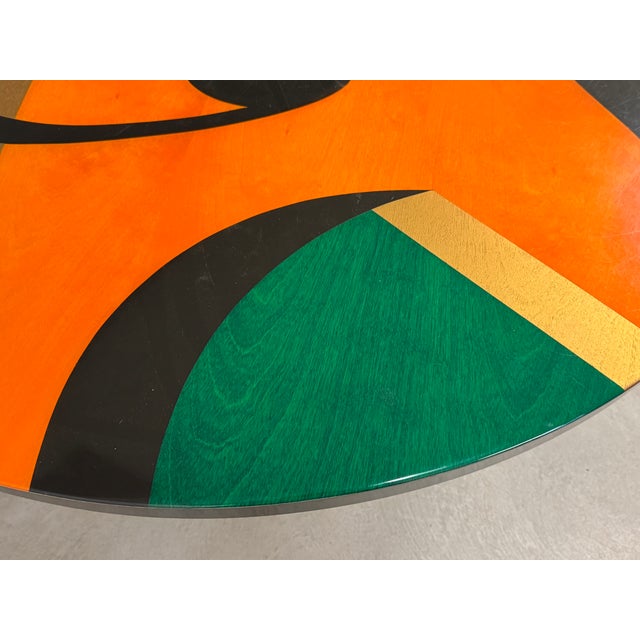 Yellow Benjamin Le Memphis Style Round 42” Coffee Table For Sale - Image 8 of 8