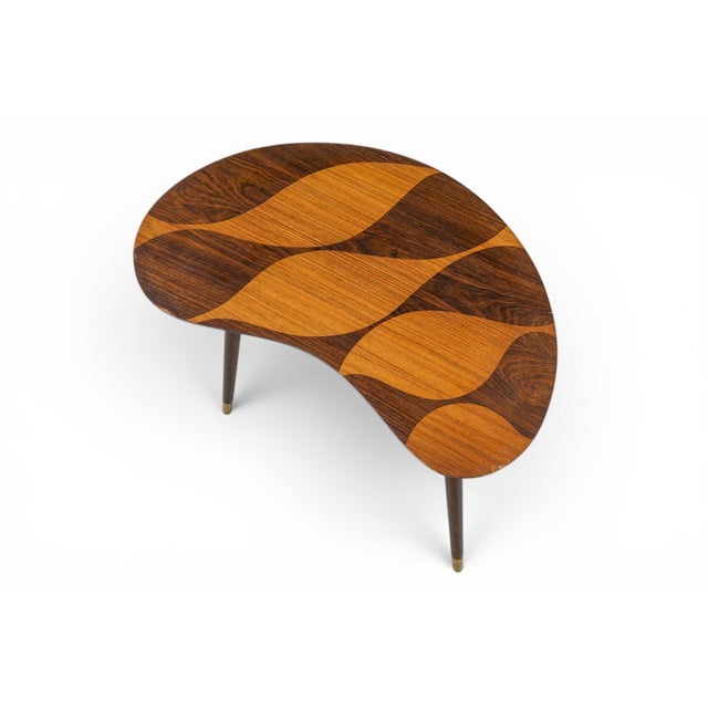 Model 166 Kidney Side Table With Rosewood Inlay by Björkås Möbelfabrik For Sale - Image 4 of 8