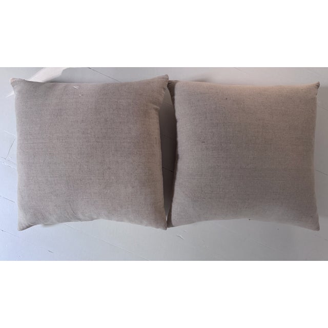 Decorative Linen Pillows (2) For Sale - Image 4 of 5
