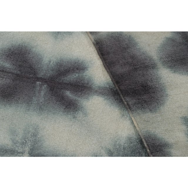 Cream Rug & Kilim’s Indian Dhurrie Rug in Cream, Gray and Black Geometric Patterns For Sale - Image 8 of 10