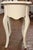 French Country Botanical Floral Accent Table With Scalloped Apron, Refinished For Sale - Image 9 of 10