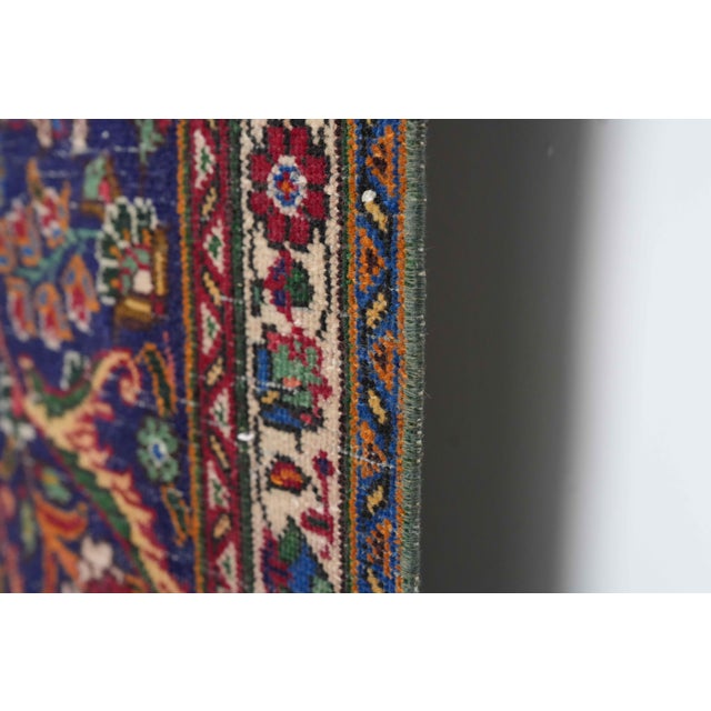 Red 1970s Vintage Persian Handmade Wool 9x12 Red Area Rug For Sale - Image 8 of 11