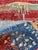 Red Gabbeh Caravan Red & Green Hand-Knotted Wool Area Rug For Sale - Image 8 of 12