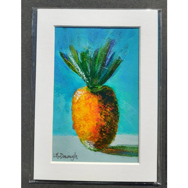 Blue "Kitchen Trio" Contemporary Set of 3 Still Life Acrylic Paintings by Linda McDonough For Sale - Image 8 of 11