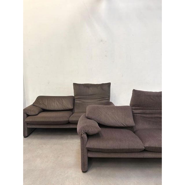 Iconic Maralunga sofa set designed by Vico Magistretti for Cassina , one of the most celebrated pieces of late 20th-...