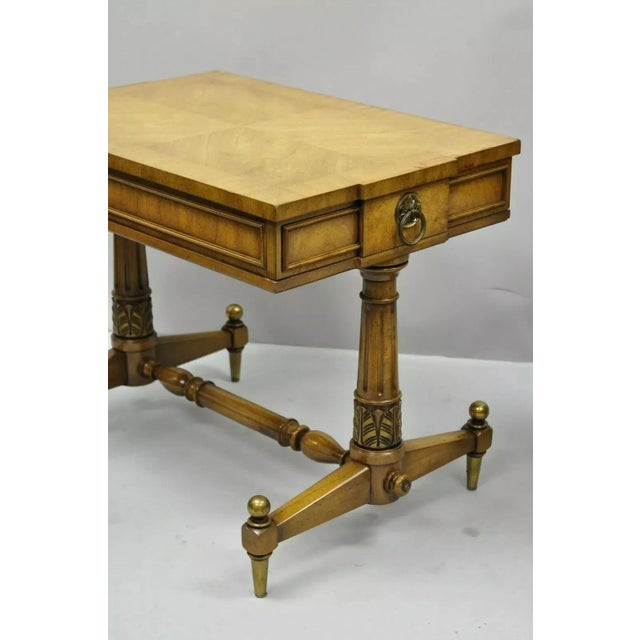 Mid 20th Century Vintage Weiman Kameo French Regency Style Banded Walnut End Tables - a Pair For Sale - Image 5 of 12