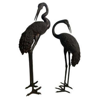 East Asian Cranes, Set of 2 For Sale