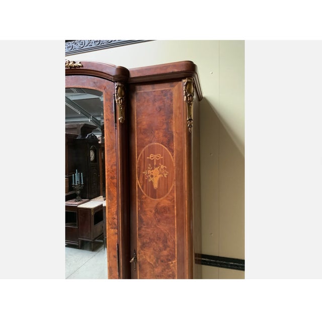 Wood Antique Art Nouveau Wardrobe, 1910 For Sale - Image 7 of 12
